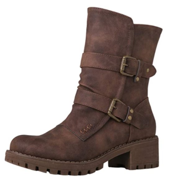 Womens Chic Buckle Fashionable Fall & Winter Boots - Picture 2 of 7